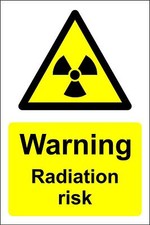 Listing image for Warning radiation risk safety sign
