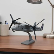 Listing image for VTOL Transport Aircraft Model with Rotating Propellers, 1:72 Scale, Stand for