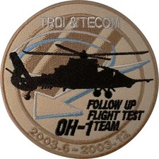 Listing image for Army Helicopter Patch Iron Sew On Clothes Bag Brown Military Embroidered Badge