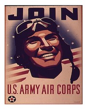 Listing image for Vintage Aviation Wall Art Poster - U.S. Army Air Corps Recruitment
