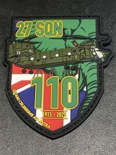 Listing image for Royal Air Force 27 Squadron Chinook 110 Year Anniversary 3D PVC patch