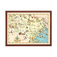 Listing image for Old Map of Texas 1935 - Vintage Texas Art