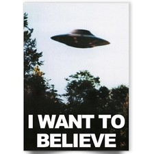Listing image for I Want To Believe UFO Poster Print The X-Files Television TV A5 A4 A3 Art Print
