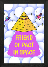 Listing image for Pyramid UFO Framed Wall Art Poster Canvas Print Picture