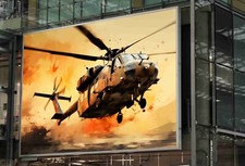 Listing image for ARMY HELICOPTER WAR POSTER MILITARY FANTASY ART PRINT - A3 A4 SIZE