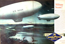 Listing image for Good Year Aircraft Military Secret Airships Vintage 2 Page Print Ad 1943 #0861