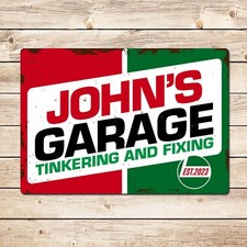 Listing image for Personalised Garage Sign, Automobilia Classic Car Retro Gift for Dad Grandad