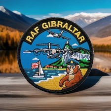Listing image for RAF Gibraltar Embroidered Patch NATO C130 C17 Royal Navy Air Force Military UK