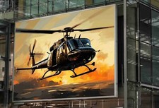 Listing image for ARMY HELICOPTER WAR POSTER MILITARY FANTASY ART PRINT A3 A4 SIZE