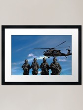 Listing image for Military Helicopter | Military arme Framed Wall Art Poster Canvas Print Picture