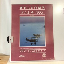 Listing image for 1992 Experimental Aircraft Assoc EAA Oshkosh Official Poster Airventure Bi-Plane
