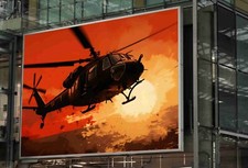 Listing image for ARMY HELICOPTER WAR POSTER MILITARY FANTASY ART PRINT A3 A4 SIZE