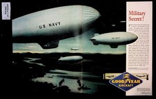 Listing image for 1943 Goodyear Aircraft Military Secret U.S. Navy War Vintage Print Ad 37825