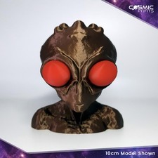Listing image for Varginha Alien Bust Display Model – UFO Lore Figure with Red Eyes | Gift