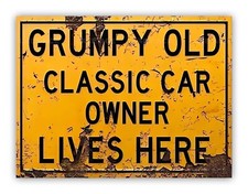 Listing image for Funny Classic Car Owner Metal Garage Sign For Shed Workshop